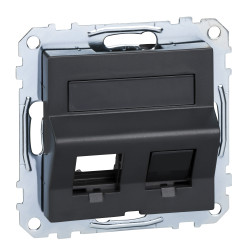 SM НАКЛАДКА-МОД.RJ45.2-П.,П.Д-НАП.,ШТ.АНТРАЦИТ - зображення 1