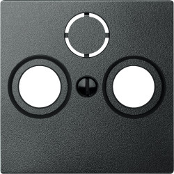 SYSTEM M НАКЛАДКА Д-АНТЕН.РОЗЕТОК,АНТРАЦ - зображення 1