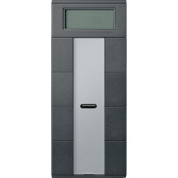 KNX ТЕРМОРЕГУЛЯТОР З ДИСПЛЕЄМ, КІМНАТНИЙ, АНТРАЦИТ, SYSTEM M - зображення 1