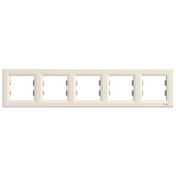 РАМКА П'ЯТИМІСНА ГОРИЗОНТАЛЬНА, КРЕМОВА ASFORA - зображення 1