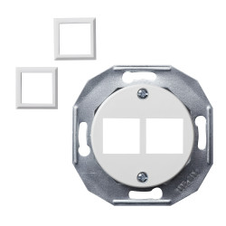 ЦЕНТР.ПЛ. RJ45*2 БІЛ. - зображення 1