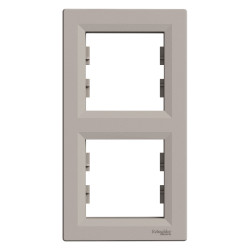 РАМКА ДВОМІСНА, ВЕРТИКАЛЬНА, ASFORA БРОНЗА - зображення 1