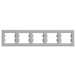 РАМКА П'ЯТИМІСНА ГОРИЗОНТАЛЬНА, ASFORA АЛЮМІНІЙ - зображення 1