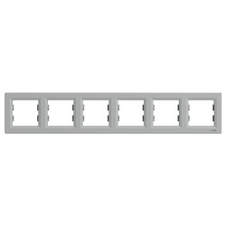 РАМКА ШЕСТИМІСНА ГОРИЗОНТАЛЬНА, ASFORA АЛЮМІНІЙ - зображення 1