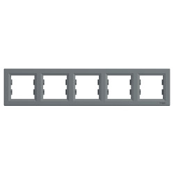 РАМКА П'ЯТИМІСНА ГОРИЗОНТАЛЬНА, ASFORA СТАЛЬ - зображення 1