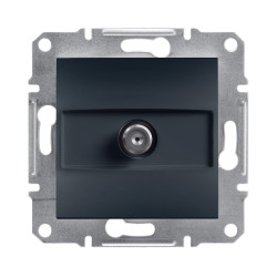 SAT РОЗЕТКА КІНЦЕВА ASFORA АНТРАЦИТ - зображення 1