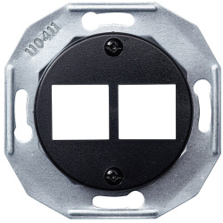 ЦЕНТР.ПЛ. RJ45*2 ЧОРН. - зображення 1