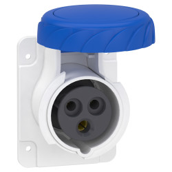 Розетка PratiKa, пряма, 16A, 2P + E, 200-250 B AC, з'єднання гвинтами, панельна - зображення 1