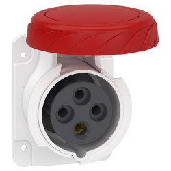 Розетка PratiKa, пряма, 16A, 3P + E, 380-415 B AC, з'єднання гвинтами, панельна - зображення 1