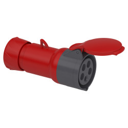 Кабельна розетка PratiKa, пряма, 16 A, 3P + N + E, 380-415 B AC, IP44 - зображення 1