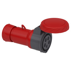 Кабельна розетка PratiKa, пряма, 16 A, 3P + N + E, 380-415 B AC, IP67 - зображення 1