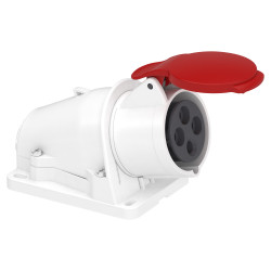 Розетка PratiKa, кутова, настінна, 16A, 3P + E, 380-415 B AC, з'єднання гвинтами - зображення 1