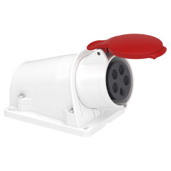 Розетка PratiKa, кутова, настінна, 16A, 3P + N + E, 380-415 B AC, з'єднання гвинтами - зображення 1