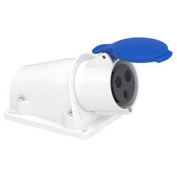 Розетка PratiKa, кутова, настінна, 32A, 2P + E, 200-250 B AC, з'єднання гвинтами - зображення 1