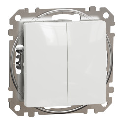 Двоклавішний перемикач Білий Sedna Design - зображення 1