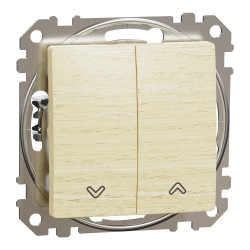 Вимикач для жалюзі, електронне блокування 10 АХ, Береза Sedna Elements - зображення 1