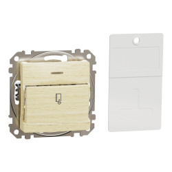 Картковий вимикач 10А, береза, Sedna Design & Elements - зображення 1