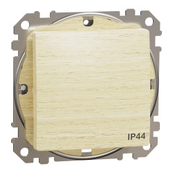 Одноклавішний вимикач, 10АX, IP44, береза, Sedna Design & Elements - зображення 1