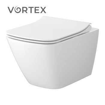 Унітаз підвісний Zen Pro Vortex з кришкою Slim дюропласт