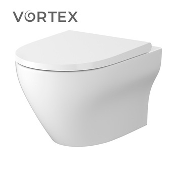 Унітаз підвісний із турбозмивом Zen Pro Vortex з кришкою Slim