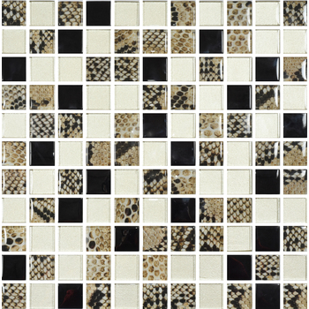 Мозаїка GMP 0825035 С3 Print 38-Gold-Black 300×300x8 Котто Кераміка - зображення 1