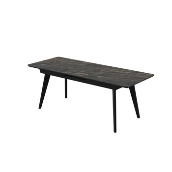 Стіл обідній Атланта Laminam Naturali Noir Desir 80х160(200)х76 Аква Родос - зображення 1