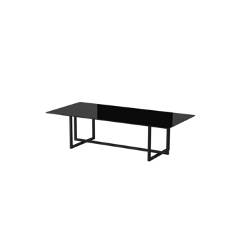 Стіл журнальний Дуеро Glass Black 60х120х45 Аква Родос - зображення 1