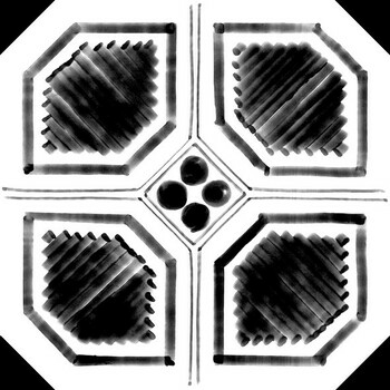 Плитка керамогранитная Octogono Variette Sombra 200x200x8 Vives - зображення 1