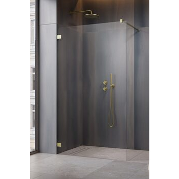 Душова стінка Essenza Pro Brushed Gold Walk-in 110x200 RADAWAY - зображення 1