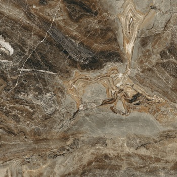 Плитка керамогранитная Vesuvio коричневый RECT 600x600x10 Golden Tile - зображення 1