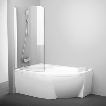 Шторка для ванны одноэлементная CVSK1 ROSA 160-170 L Transparent, (7QLS0100Y1) RAVAK - зображення 1