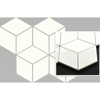 Мозаїка Uniwersalna Bianco Romb Braid 205x238x6 Paradyz - зображення 1
