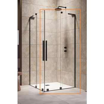 Душова кабіна (половина) Furo SL KDD 120 R Black RADAWAY - зображення 1