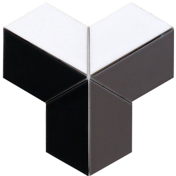 Мозаїка T X3 69001 Trapeze White Black Grey Shedol 264x264x9 Котто Кераміка - зображення 1