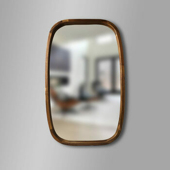 Зеркало New Art Slim 500x800 Natural Walnut Luxury Wood - зображення 1