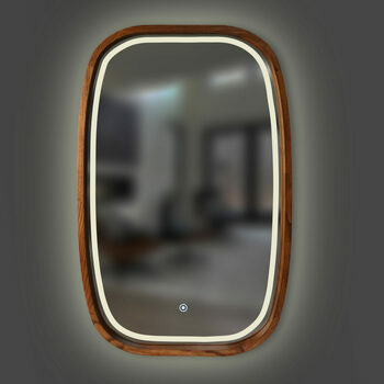 Зеркало New Art Slim LED 550x850 Cognac Luxury Wood - зображення 1