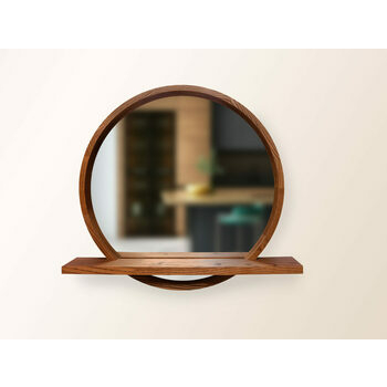 Зеркало Sunrise с полочкой D600 Cognac Luxury Wood - зображення 1