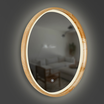Дзеркало Perfection Slim LED D650 Natural Light Luxury Wood - зображення 1