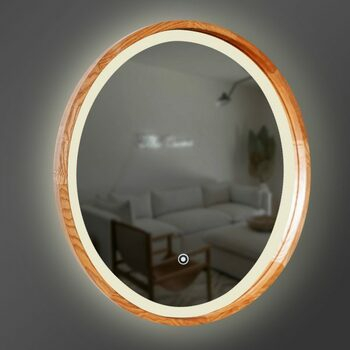 Дзеркало Perfection Slim LED D650 Mahogany Luxury Wood - зображення 1