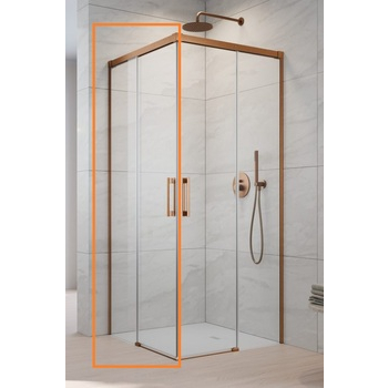 Душова кабіна (половина) Idea Brushed Copper KDD 90 ліва RADAWAY - зображення 1