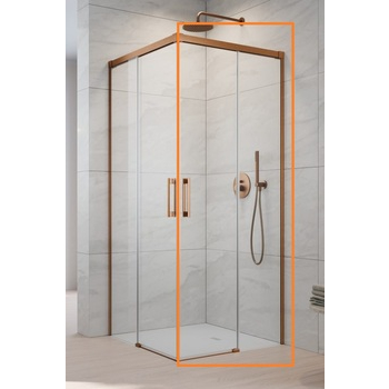 Душова кабіна (половина) Idea Brushed Copper KDD 90 права RADAWAY - зображення 1