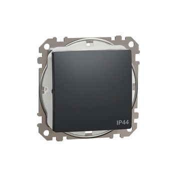 Перемикач 1-клавішний IP44 Чорний Sedna Design & Elements (SDD214106), Schneider Electric - зображення 1