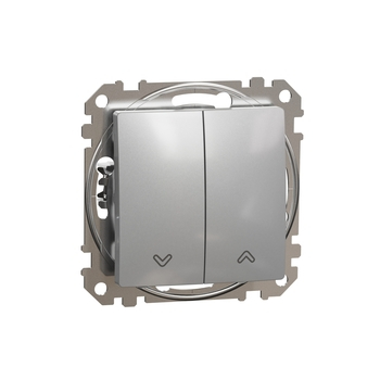 Вимикач для жалюзі Алюміній Sedna Design & Elements (SDD113104), Schneider Electric - зображення 1