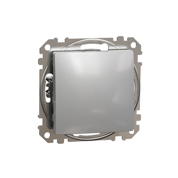Вимикач 1-клавішний Алюміній Sedna Design and Elements (SDD113101), Schneider Electric - зображення 1