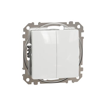 Вимикач 2-клавішний Білий Sedna Design & Elements (SDD111105), Schneider Electric - зображення 1