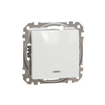 Вимикач 1-клавішний Білий Sedna Design & Elements (SDD111101L), Schneider Electric - зображення 1