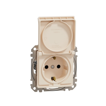 Розетка з заземленням Бежевий Sedna Design & Elements (SDD112024), Schneider Electric - зображення 1