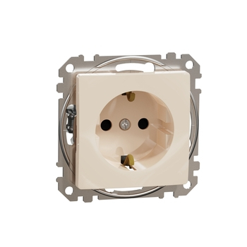 Розетка з заземленням Бежевий Sedna Design & Elements (SDD112022), Schneider Electric - зображення 1