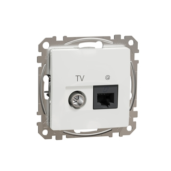 Розетка RJ45 cat5E UTP TV Білий Sedna Design & Elements (SDD111469T), Schneider Electric - зображення 1