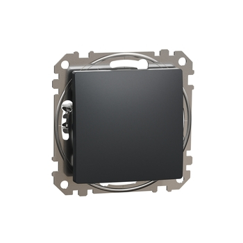 Вимикач 1-клавішний Чорний Sedna Design & Elements (SDD114101), Schneider Electric - зображення 1
